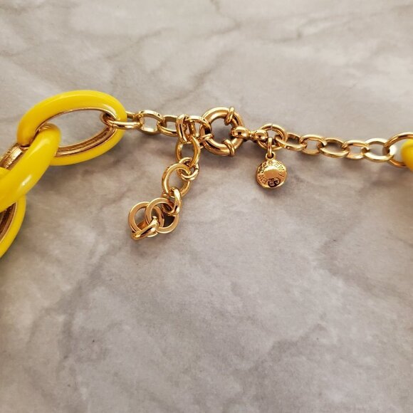 💛 J. Crew Yellow Enamel Link Necklace 💛 - Picture 2 of 15